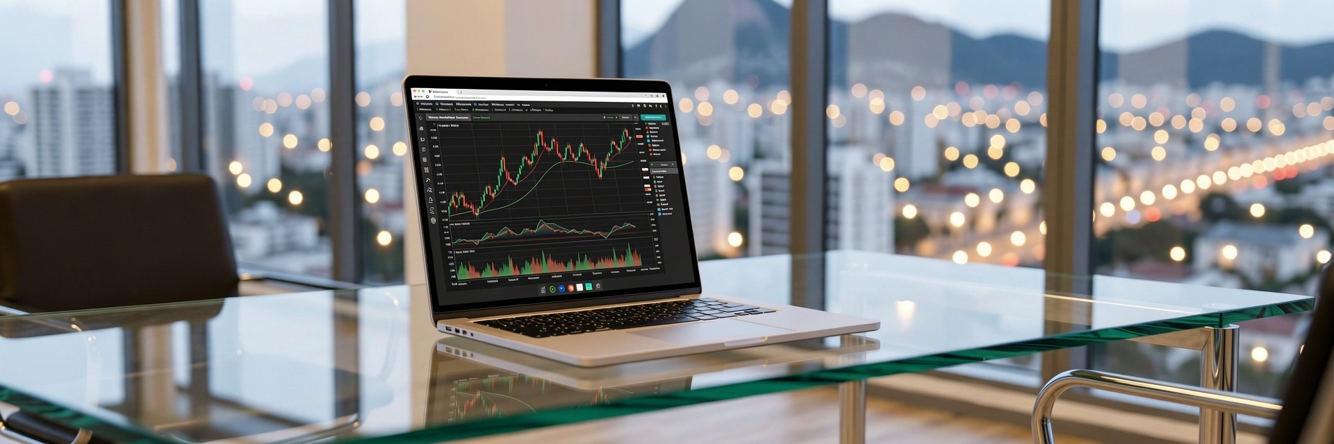 Ambiente de análise financeira profissional